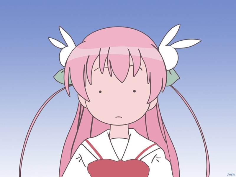 Pink-haired Anime Girl — Pink, Calm, Afternoon, White Wings