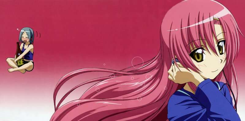 Pink-haired Anime Girl — Pink, Calm, Anime Character, Bottle