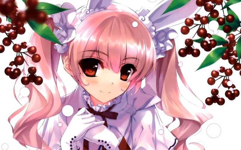 Pink-haired Anime Girl — Pink, Calm, Berries