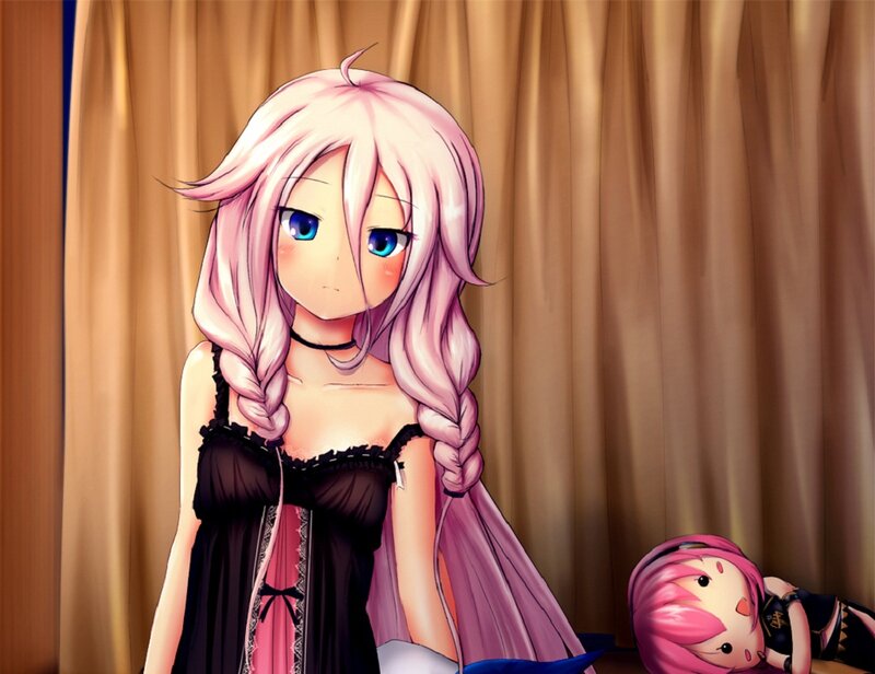 Pink-haired Anime Girl — Pink, Calm, Doll
