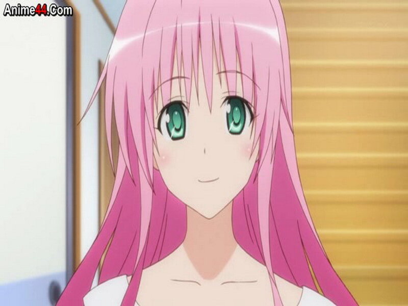 Pink-haired Anime Girl — Pink, Calm, Green Eyes