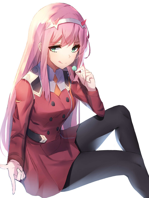 Pink-haired Anime Girl — Pink, Calm, Lollipop, Headband