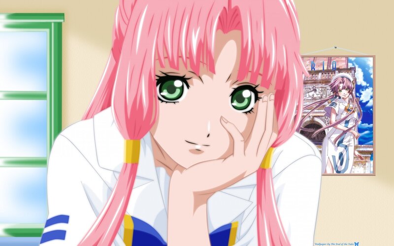 Pink-haired Anime Girl — Pink, Calm, Morning, Poster, Window