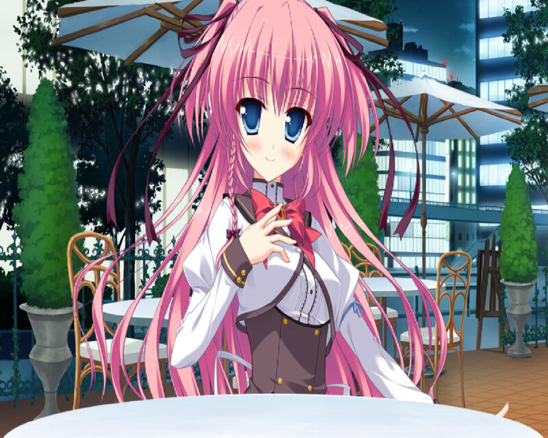 Pink-haired Anime Girl — Pink, Calm, Night