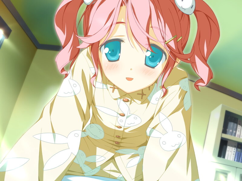 Pink-haired Anime Girl — Pink, Calm, Pajamas