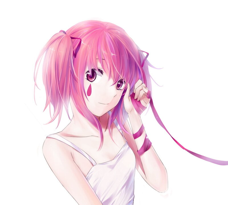 Pink-haired Anime Girl — Pink, Calm, Pigtails