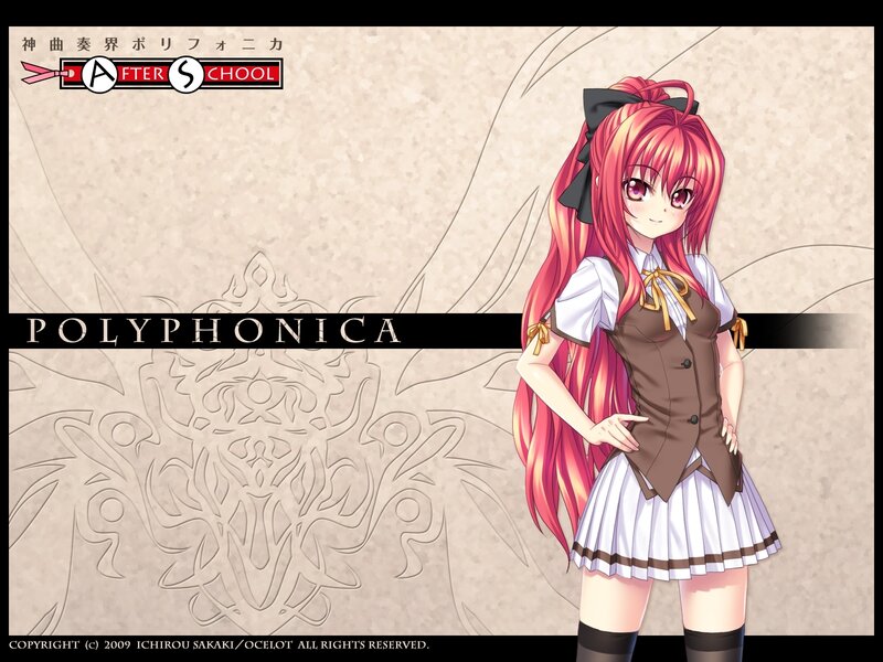 Pink-haired Anime Girl — Pink, Calm, School Uniform, Long Hair, Black Bow