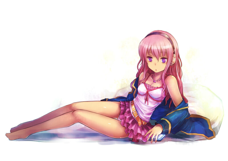 Pink-haired Anime Girl — Pink, Calm, Skirt