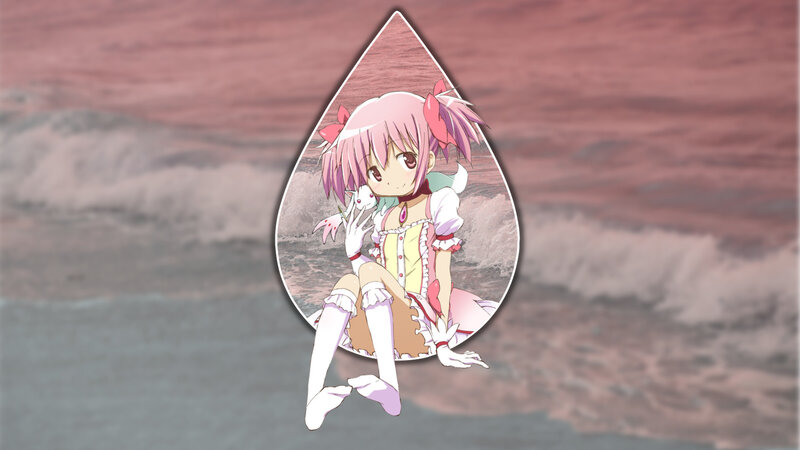 Pink-haired Anime Girl — Pink, Calm, Sunset, Anime Character