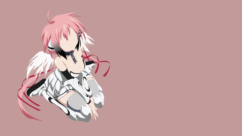 Pink-haired Anime Girl — Pink, Calm, Wings