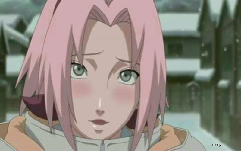 Pink-haired Anime Girl — Pink, Calm, Winter