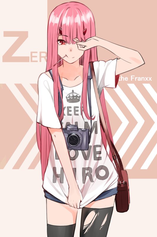 Pink-haired Anime Girl — Pink, Casual