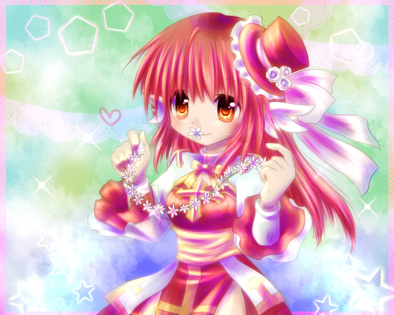Pink-haired Anime Girl — Pink, Cheerful, Flower Crown
