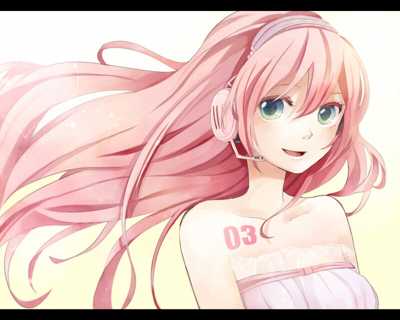 Pink-haired Anime Girl — Pink, Cheerful, Headset