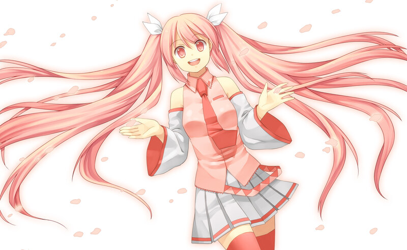 Pink-haired Anime Girl — Pink, Cheerful, Spring