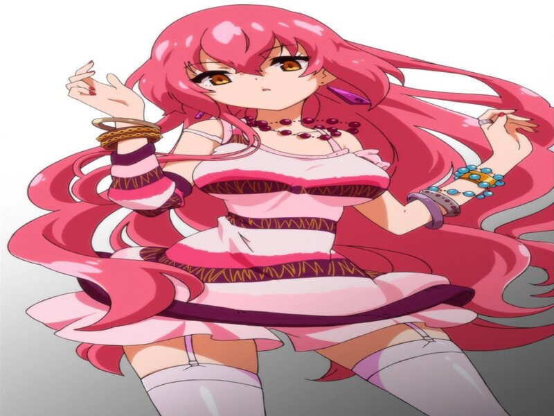 Pink-haired Anime Girl — Pink, Confident, Long Hair
