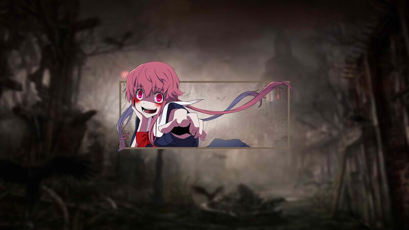 Pink-haired Anime Girl — Pink, Creepy