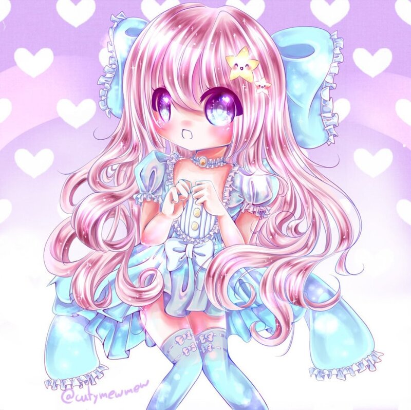 Pink-haired Anime Girl — Pink, Cute