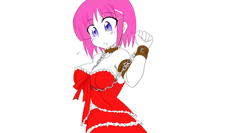 Pink-haired Anime Girl — Pink, Determined, Red Dress