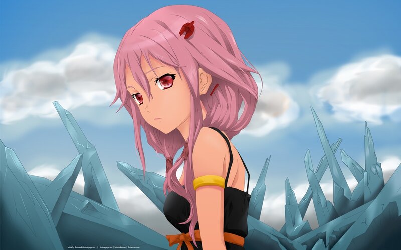 Pink-haired Anime Girl — Pink, Dramatic, Afternoon, Crystals