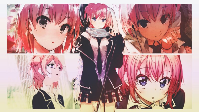 Pink-haired Anime Girl — Pink, Dramatic, Autumn, Microphone