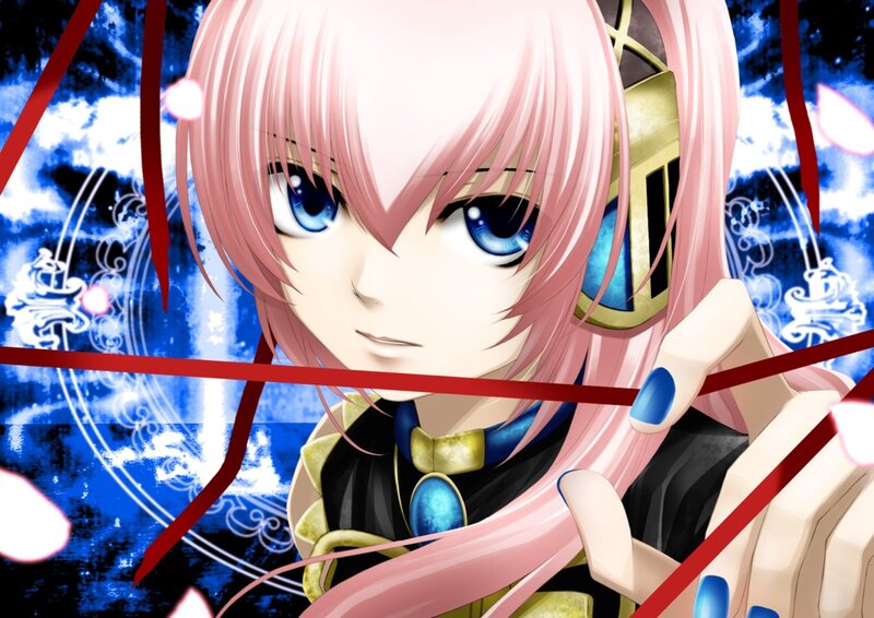 Pink-haired Anime Girl — Pink, Dramatic, Blue Eyes
