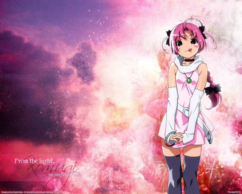Pink-haired Anime Girl — Pink, Dramatic, Galaxy Background