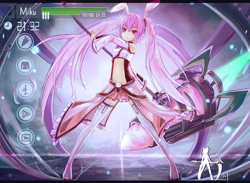 Pink-haired Anime Girl — Pink, Dramatic, Game Interface