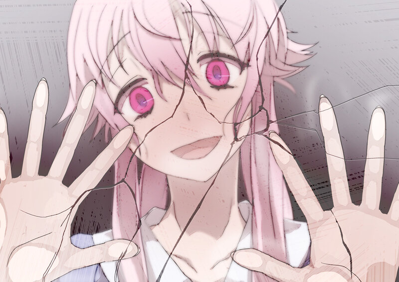 Pink-haired Anime Girl — Pink, Dramatic, Manga, Hands