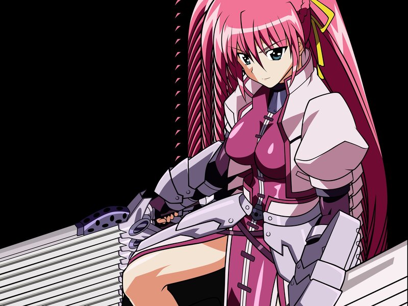 Pink-haired Anime Girl — Pink, Dramatic, Mechanical Arm