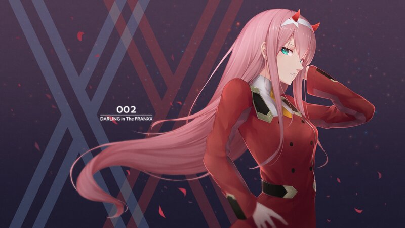 Pink-haired Anime Girl — Pink, Dramatic, Night, Red Uniform