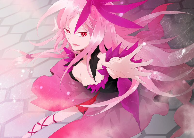 Pink-haired Anime Girl — Pink, Dramatic, Red Eyes