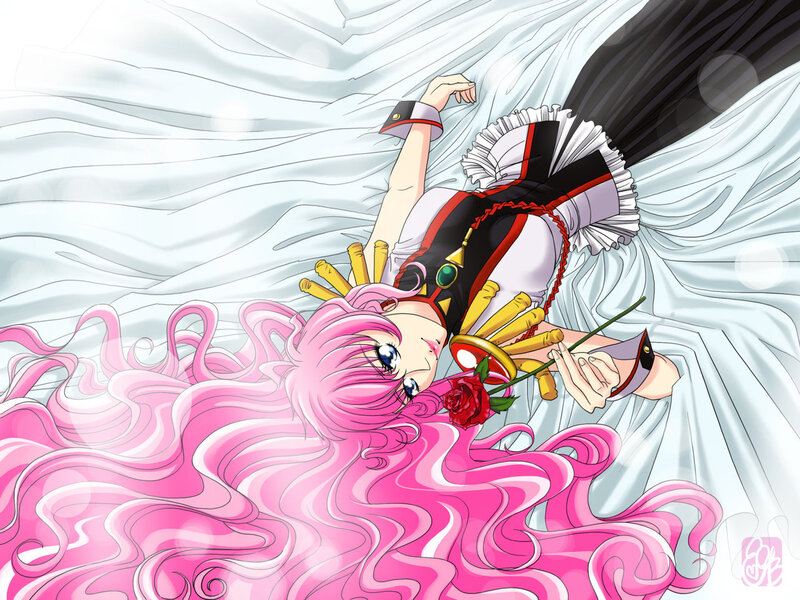 Pink-haired Anime Girl — Pink, Dramatic, Rose