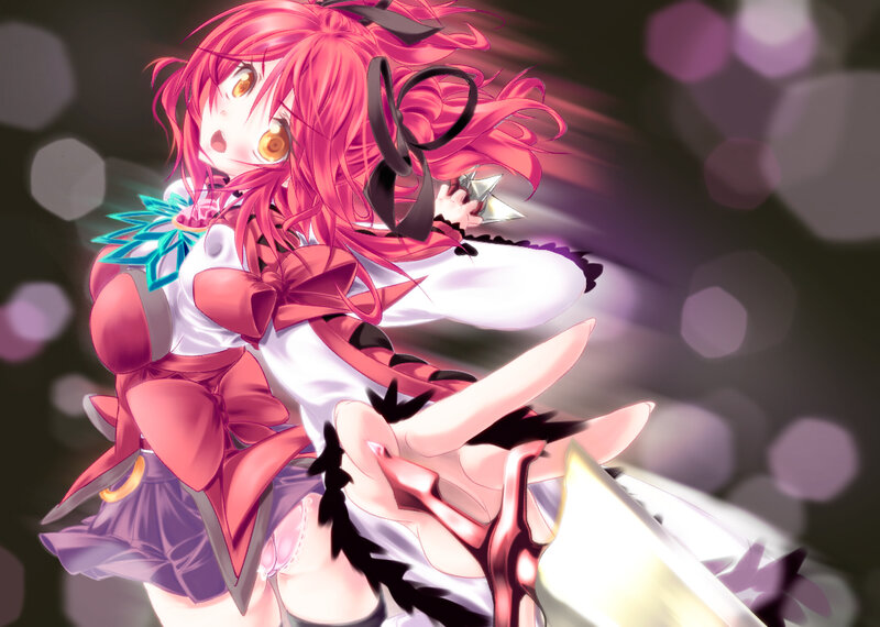 Pink-haired Anime Girl — Pink, Dramatic, Sword, Bow