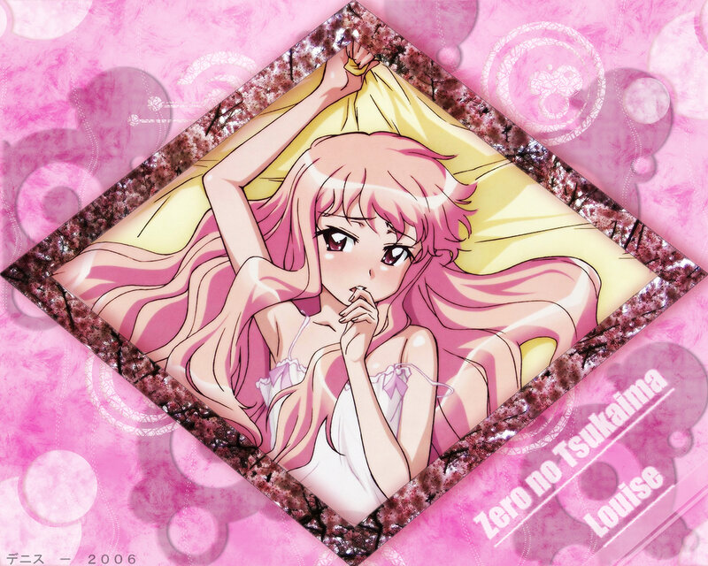 Pink-haired Anime Girl — Pink, Dreamy, Anime Character, Pillow