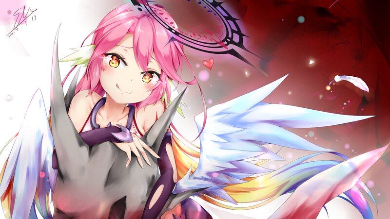 Pink-haired Anime Girl — Pink, Dreamy, Digital Art, Wings