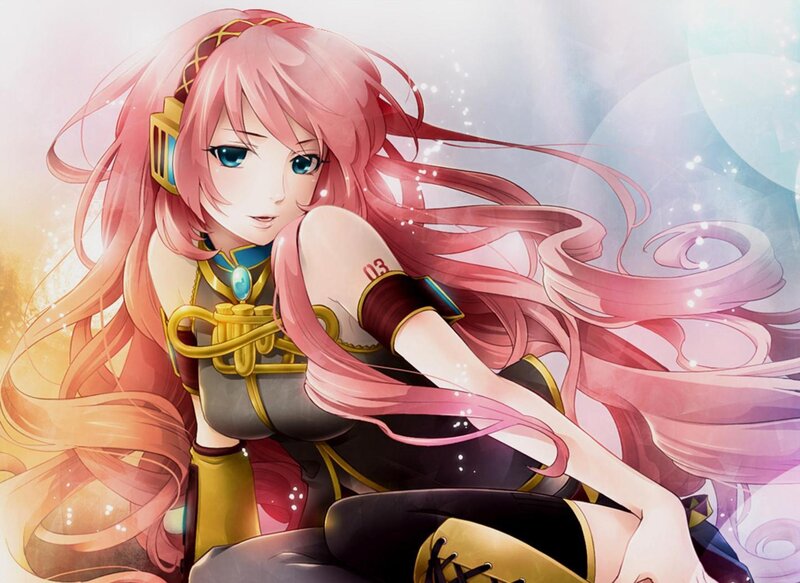 Pink-haired Anime Girl — Pink, Dreamy, Headphones