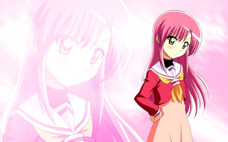 Pink-haired Anime Girl — Pink, Dreamy, School Uniform, Sailor Collar