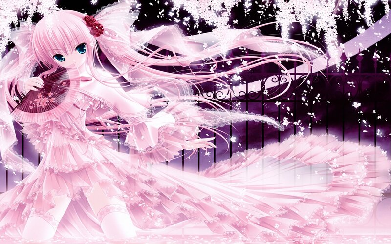 Pink-haired Anime Girl — Pink, Dreamy, Spring, Fan