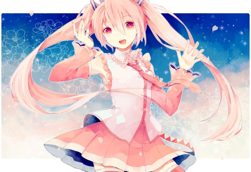 Pink-haired Anime Girl — Pink, Dreamy, Spring, Long Hair