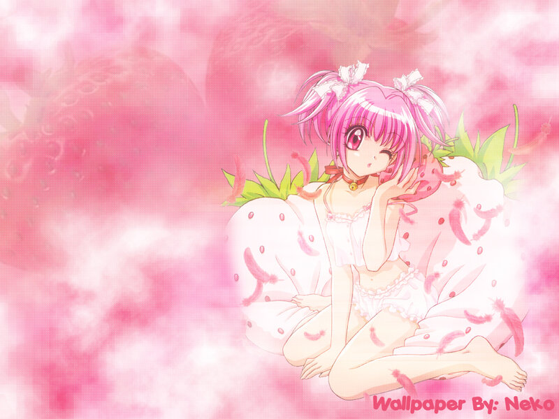 Pink-haired Anime Girl — Pink, Dreamy, Strawberries