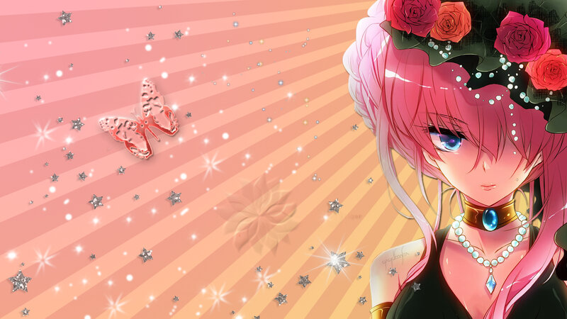 Pink-haired Anime Girl — Pink, Dreamy, Sunset