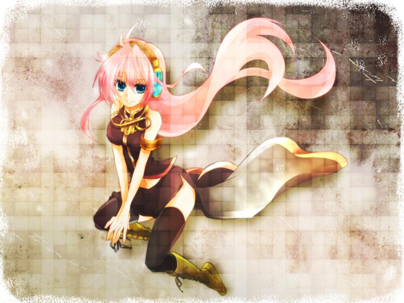 Pink-haired Anime Girl — Pink, Dynamic, Headphones