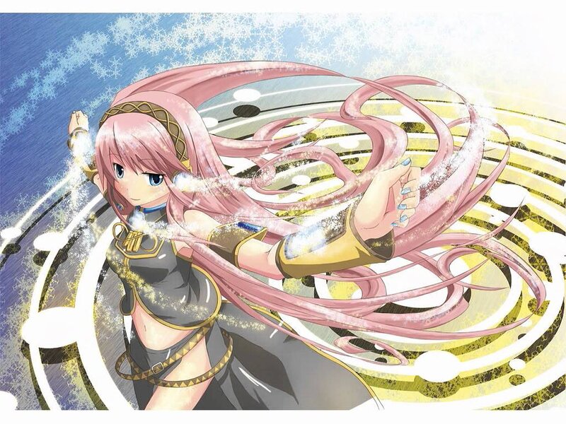 Pink-haired Anime Girl — Pink, Dynamic, Magic