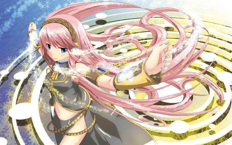 Pink-haired Anime Girl — Pink, Dynamic