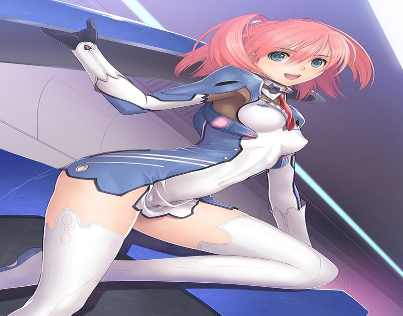 Pink-haired Anime Girl — Pink, Energetic, Mecha Suit