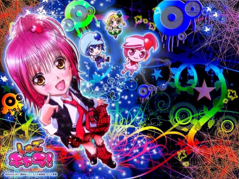 Pink-haired Anime Girl — Pink, Energetic, Night, Chibi Characters, Stars