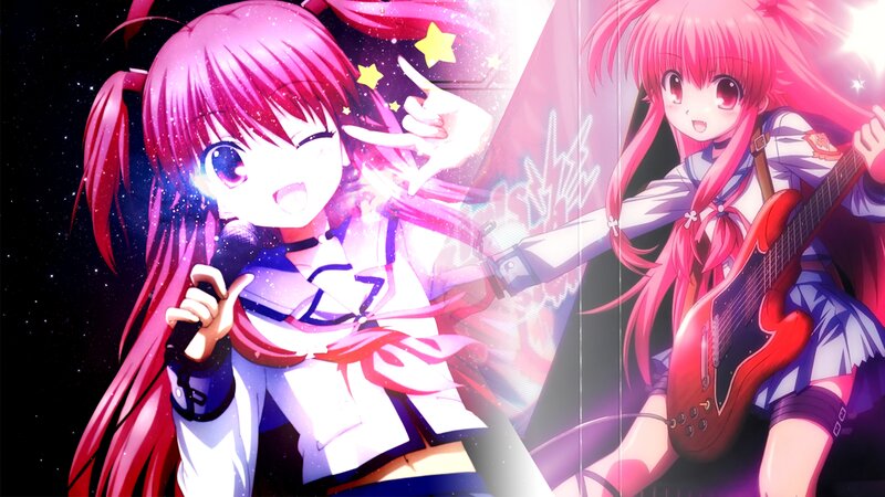 Pink-haired Anime Girl — Pink, Energetic, Night, Guitar