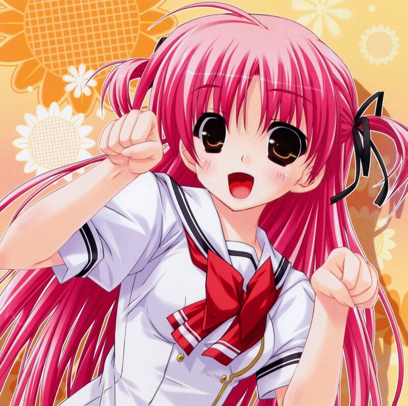 Pink-haired Anime Girl — Pink, Energetic, Summer