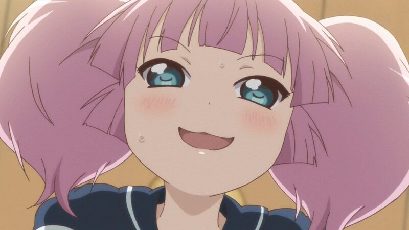 Pink-haired Anime Girl — Pink, Happy, Blush